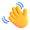 Emoji waving hand