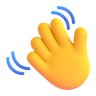 Emoji waving hand